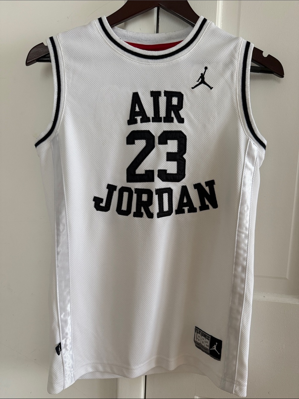 Jordan White & Black AIR 23 Basketball Jersey